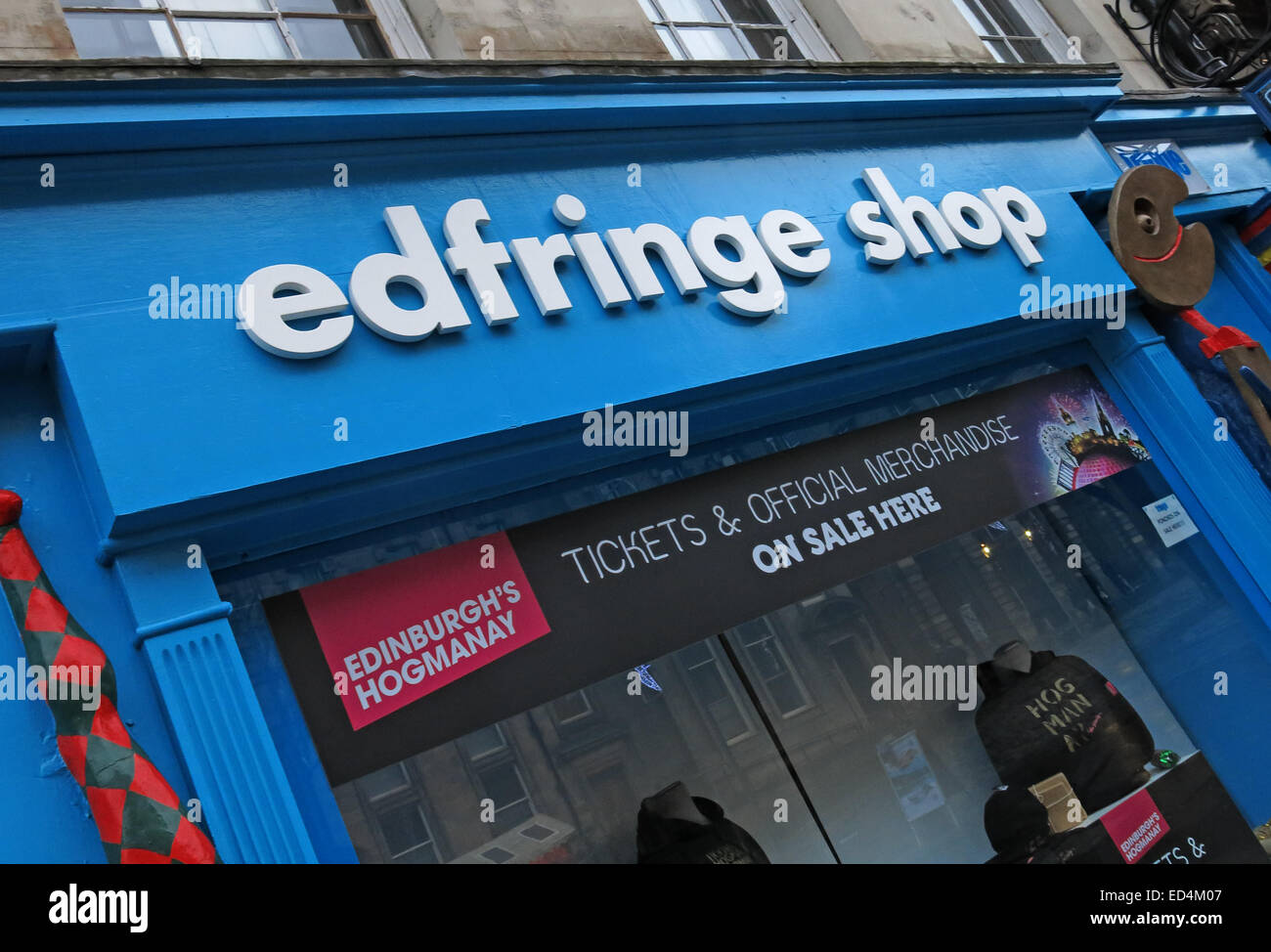 EdFringe ufficio per Hogmanay e Fringe Eventi, Royal Mile di Edimburgo, Scozia, Regno Unito Foto Stock