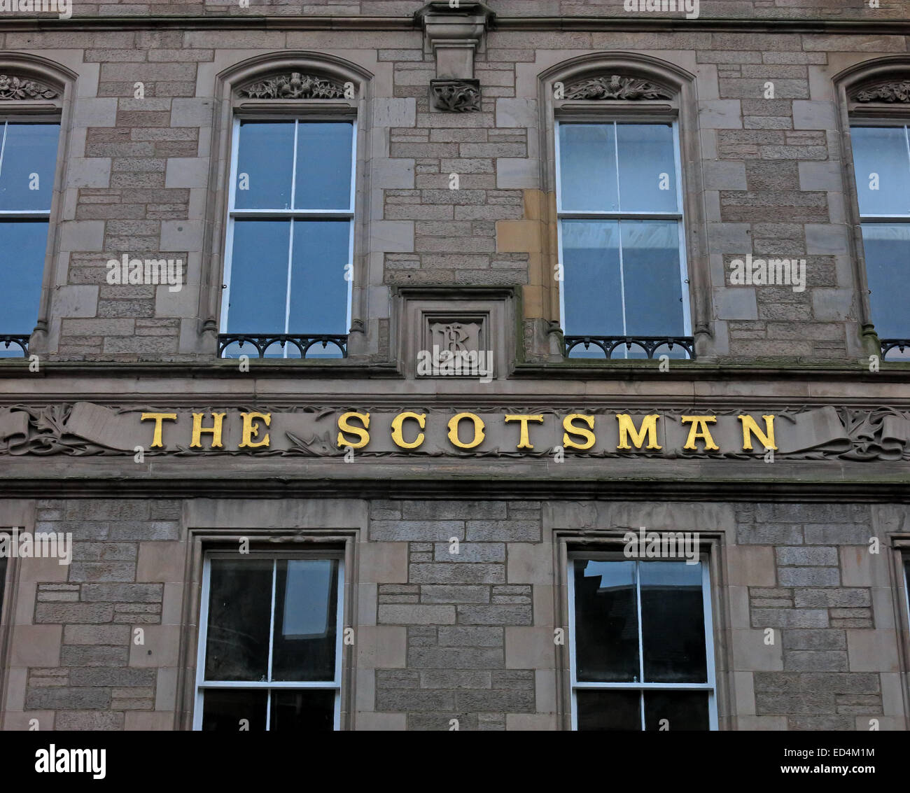 The Scotsman Quotidiano edificio, Cockburn Street, Edinburgh City, Scotland, Regno Unito Foto Stock