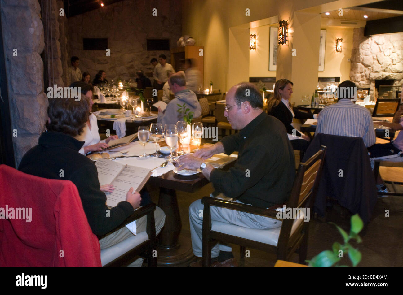 Santuario Belmond Lodge - Hotel a Machu Picchu, Perù. Nel ristorante di Tampu Santuario Lodge Godetevi potrete godere di una meravigliosa Foto Stock