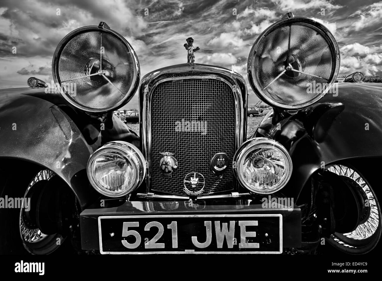 Una Jaguar SS100 come visto a Pickering vapore Rally 2013 Foto Stock