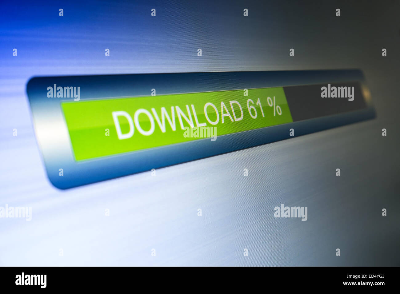 Avanzamento download su schermo a led (illustrazione) Foto Stock