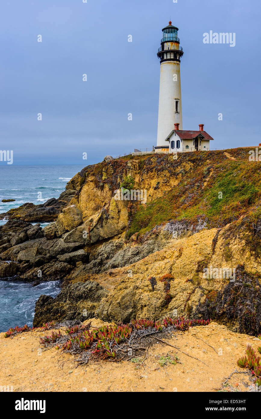 Pigeon Point Lighthouse. Foto Stock