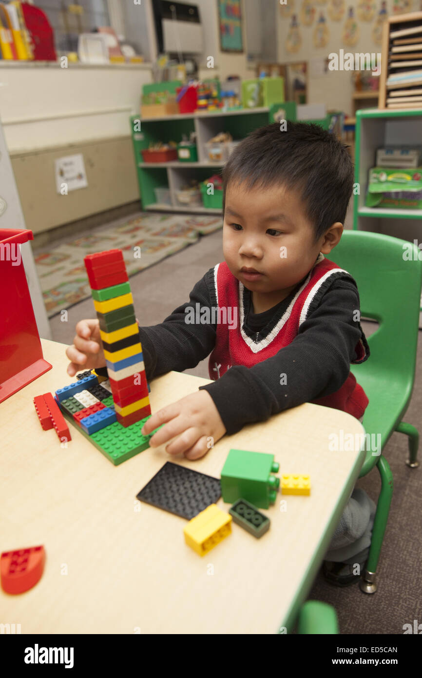 Day Care scuola materna del Lower East Side di Manhattan gestito da Henry Streeet insediamento. Foto Stock