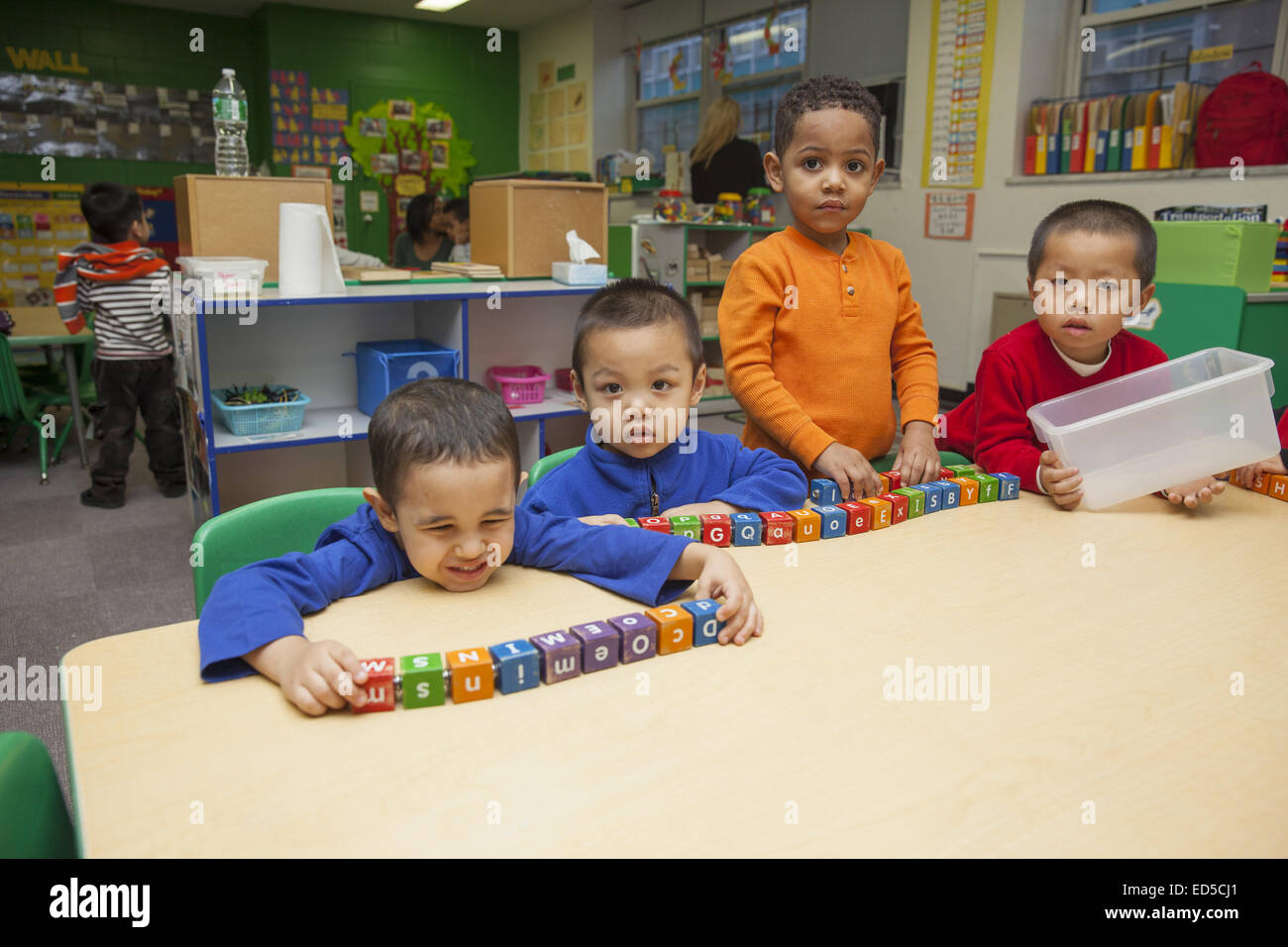 Day Care scuola materna del Lower East Side di Manhattan gestito da Henry Streeet insediamento. Foto Stock