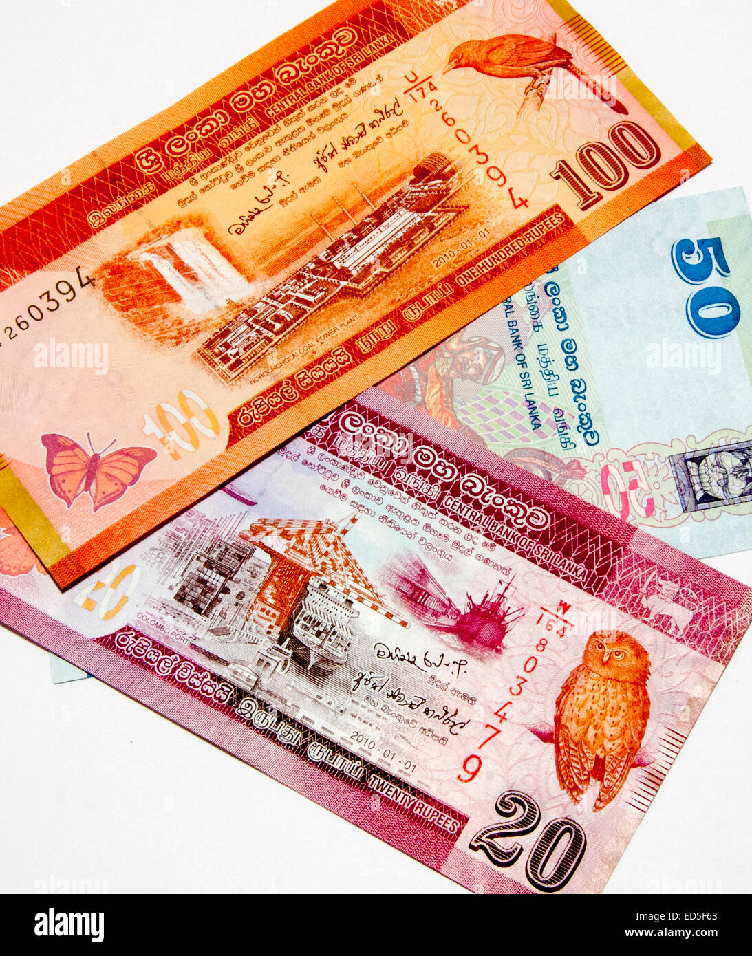 Sri Lanka rupie Banconote Foto Stock