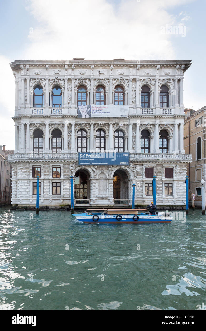 Ville e palazzi, Grand Canal, Venezia, Italia Foto Stock