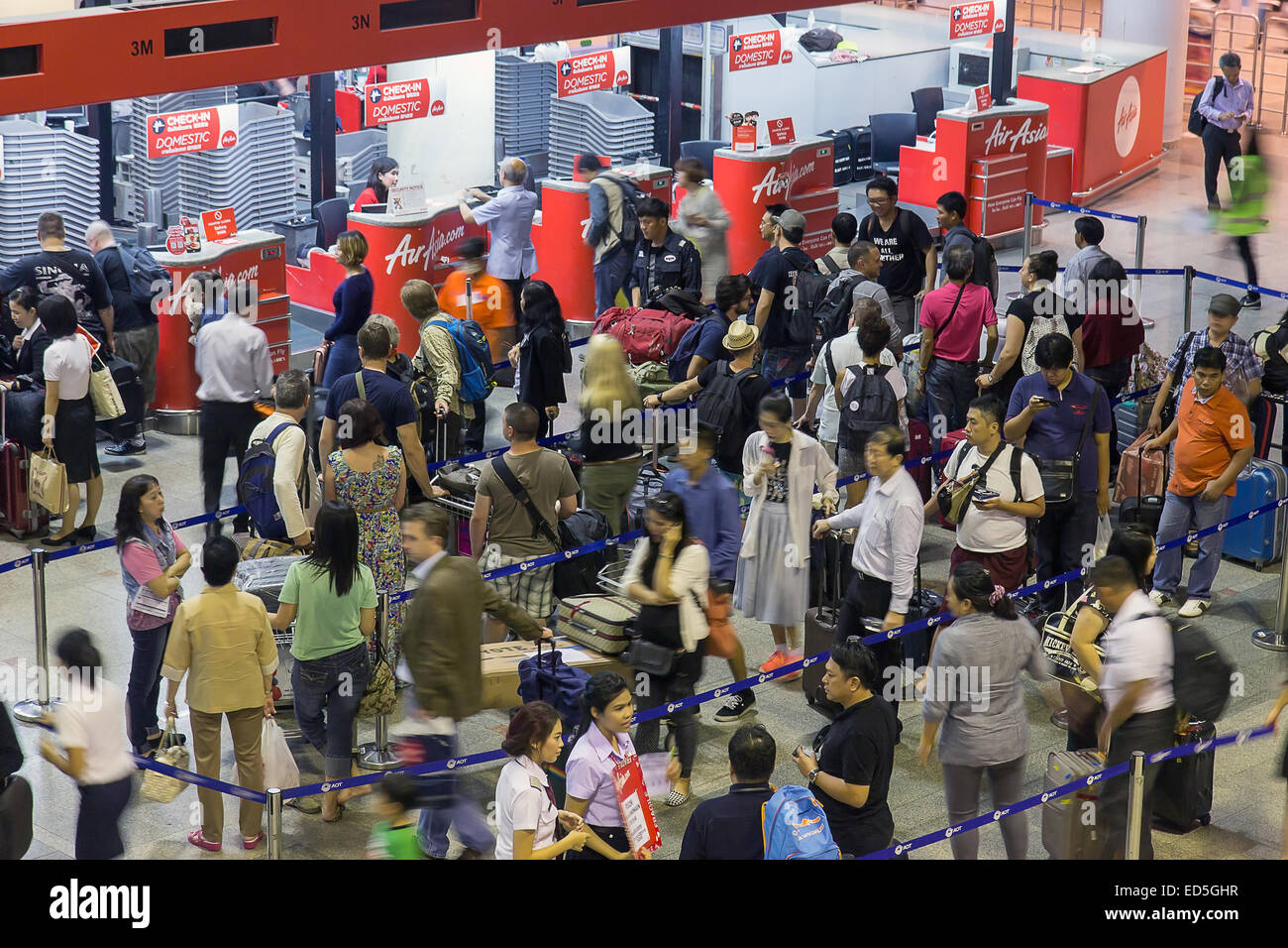 Check-in compagnia aerea Air Asia sull'aeroporto Don Muang (DMK) Foto Stock