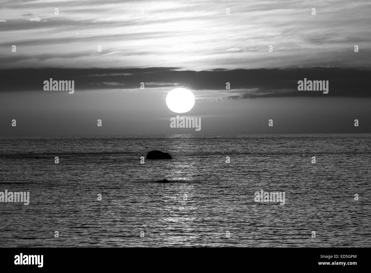 Tramonto, Paternoster, Capo Occidentale, Sud Africa Foto Stock