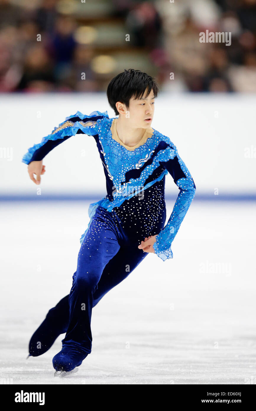 Sota Yamamoto (JPN), dicembre 27, 2014 - Pattinaggio di Figura : Giappone figura Skating Championships 2014 Mens pattinaggio gratuito a Big Hat, Nagano, Giappone. (Foto di AFLO) [2268] Foto Stock