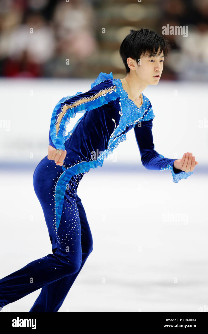 Sota Yamamoto (JPN), dicembre 27, 2014 - Pattinaggio di Figura : Giappone figura Skating Championships 2014 Mens pattinaggio gratuito a Big Hat, Nagano, Giappone. (Foto di AFLO) [2268] Foto Stock
