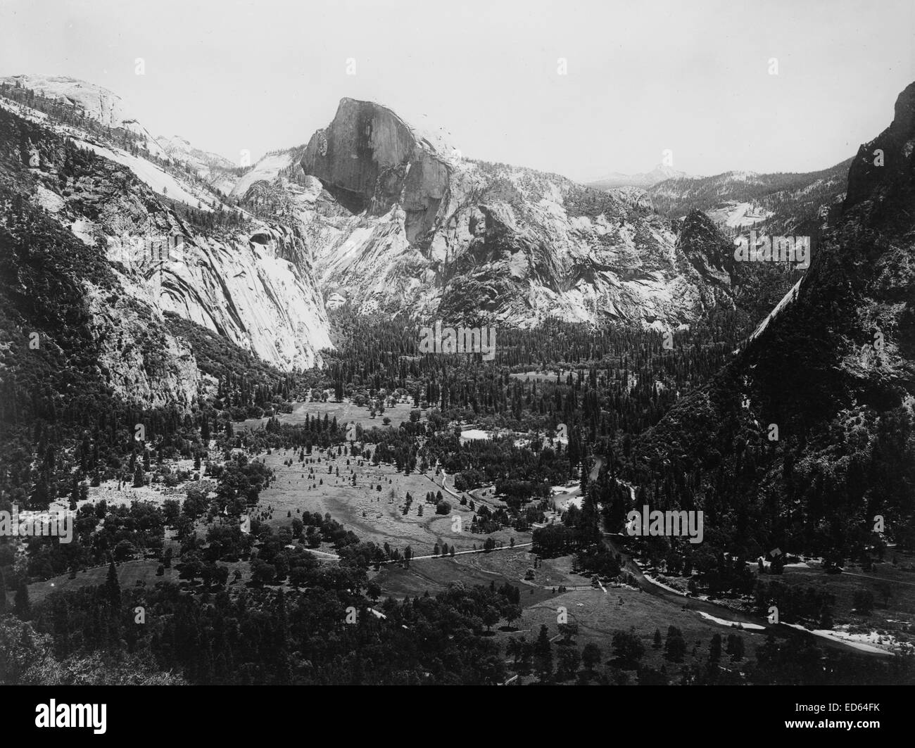 California, Yosemite, la testata della valle da Columbia Rock, c1912, stampa fotografica Foto Stock