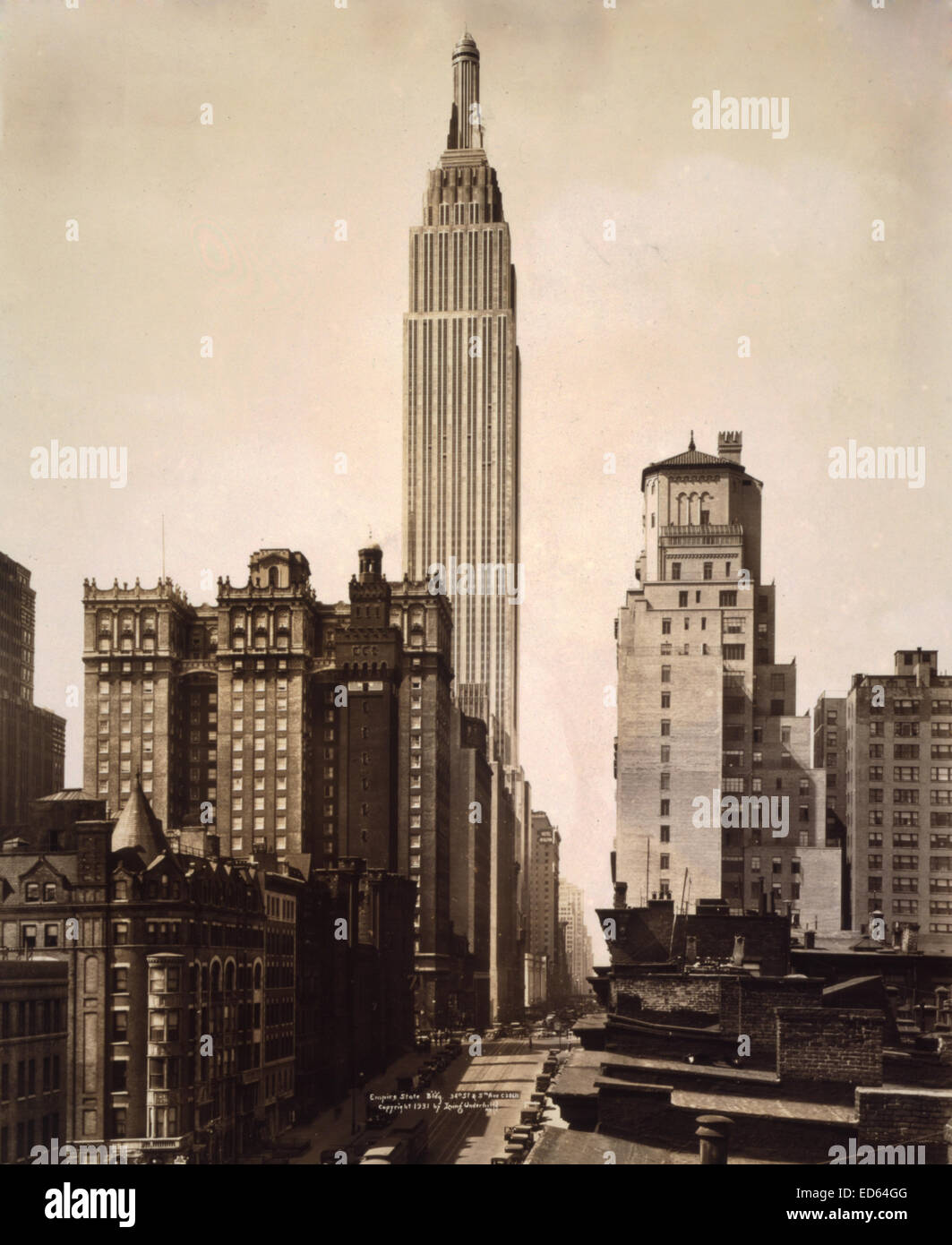 Empire State Building, 34th St. & 5th Ave., c1931, stampa fotografica Foto Stock