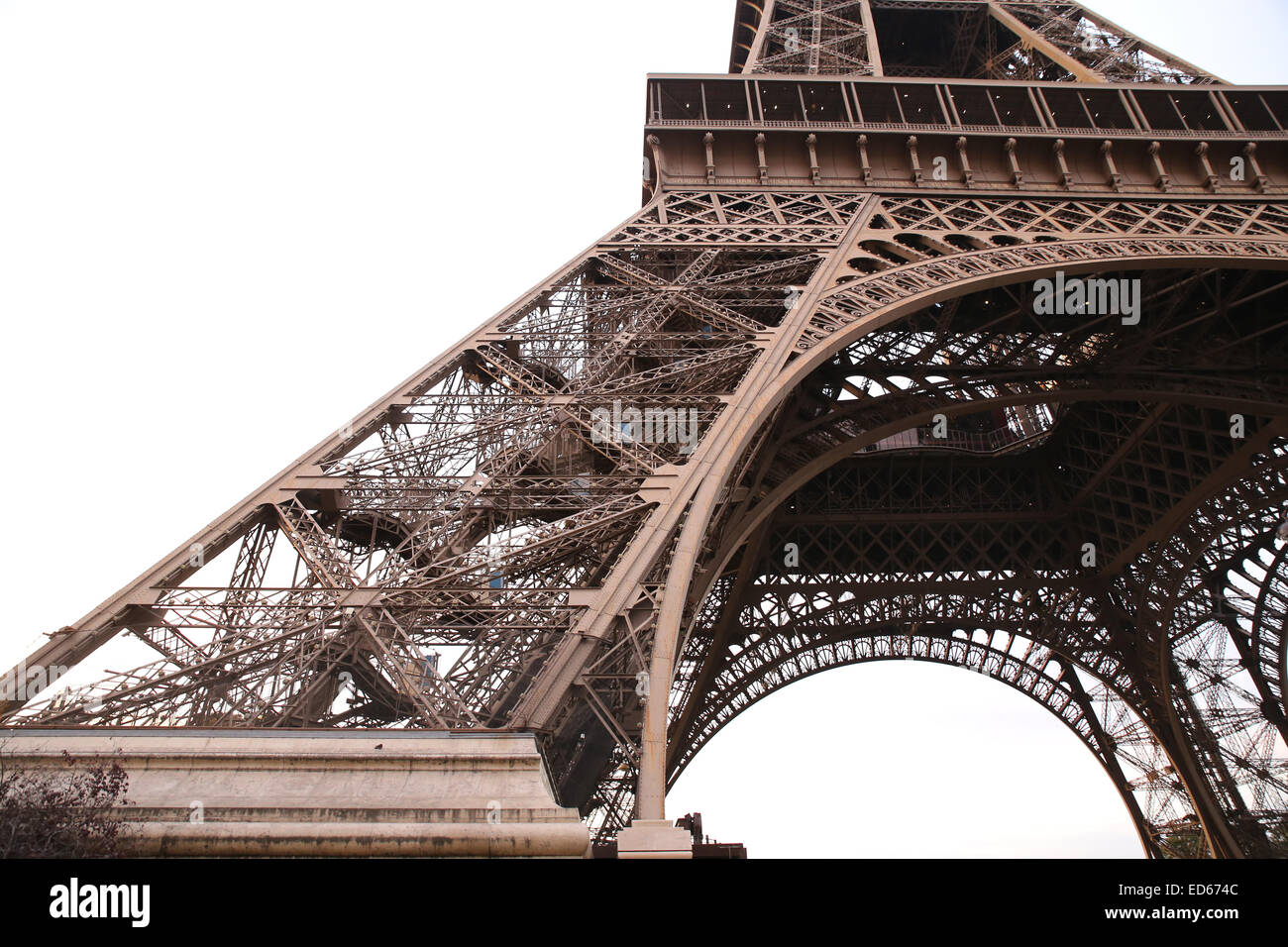 Torre Eiffel trave in acciaio Foto Stock