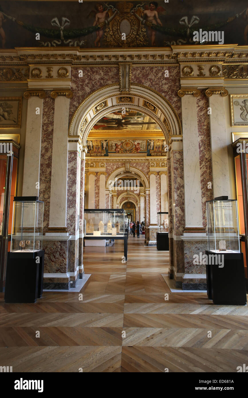 Museo del Louvre interno Foto Stock