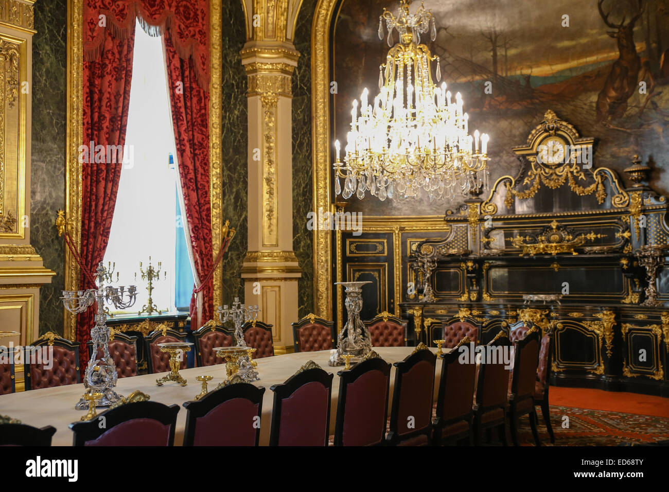 Napoleone appartamento zona pranzo al museo del Louvre Foto Stock