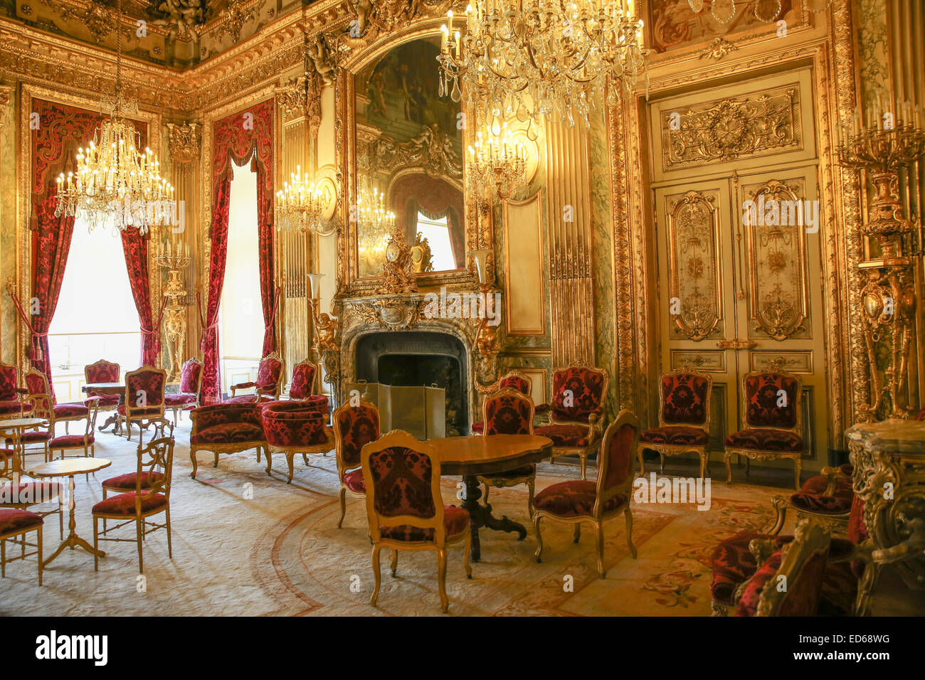 Napoleone appartamento area sociale al museo del Louvre Foto Stock