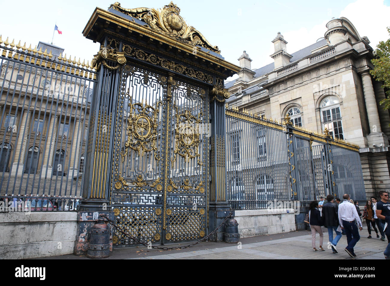Ferro battuto recinzione corte di appello di Parigi Foto Stock
