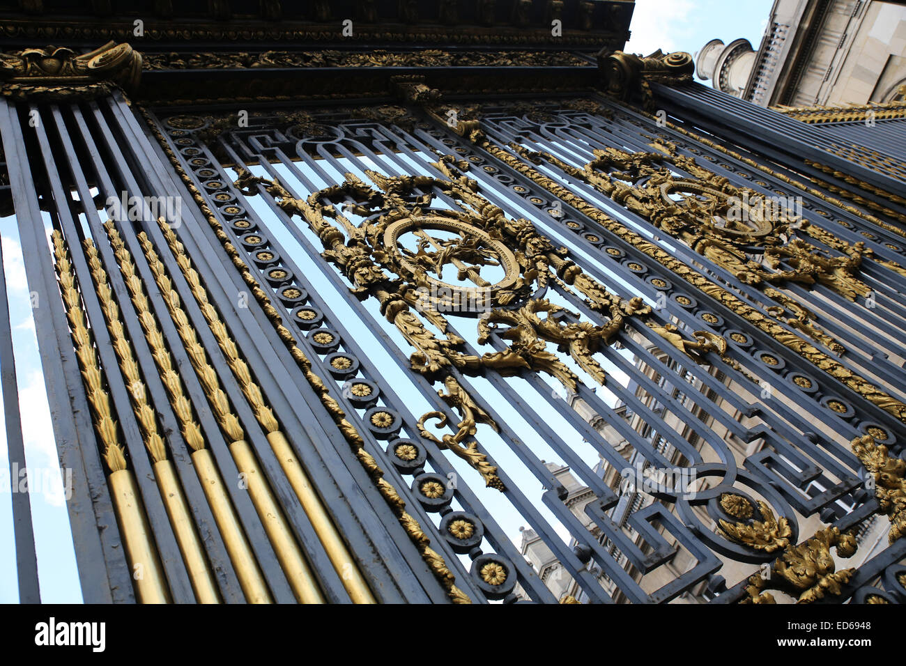 Ferro battuto recinzione corte di appello di Parigi Foto Stock