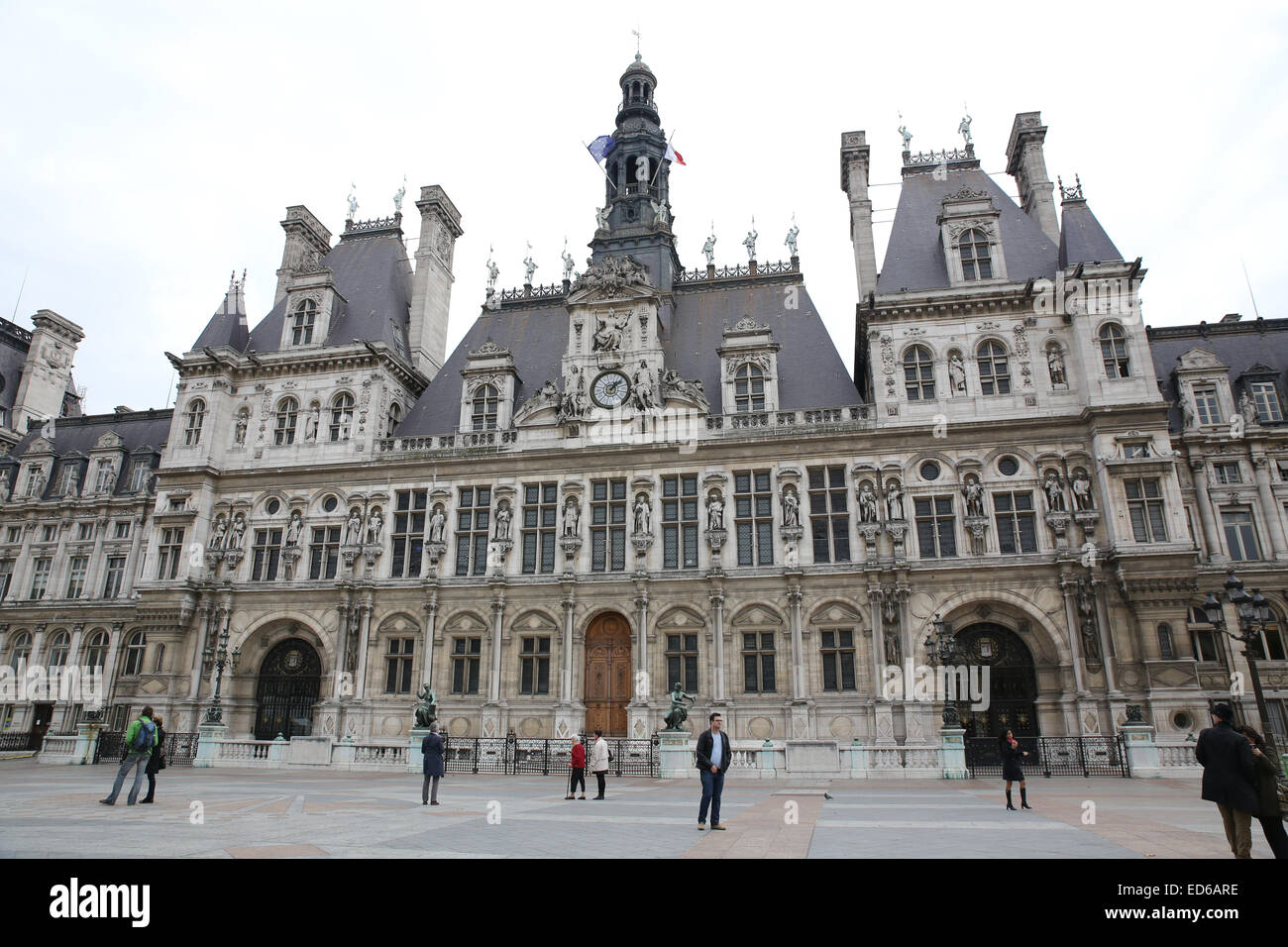Paris city hall "L' hotel de ville" Foto Stock
