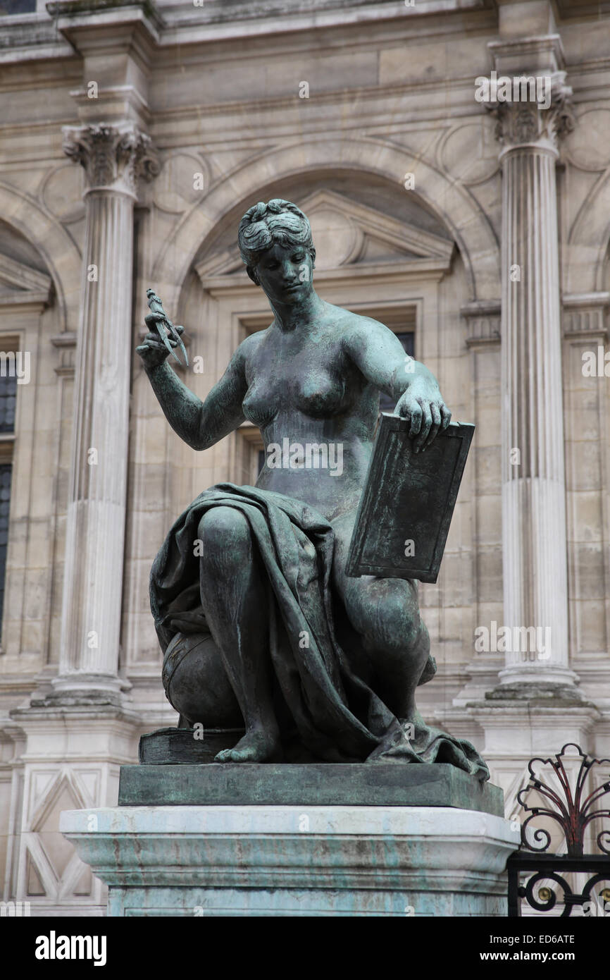 Hotel de ville Paris city hall Foto Stock