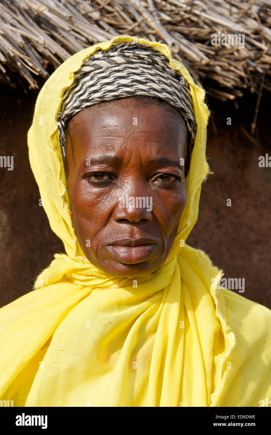 Donna di Gambaga, Ghana Foto Stock