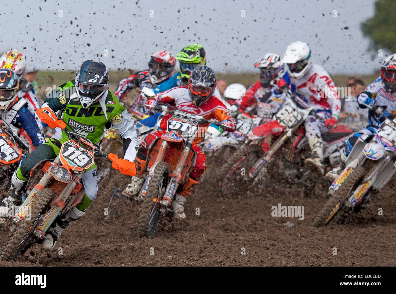 Il motocross foxhill racing Foto Stock