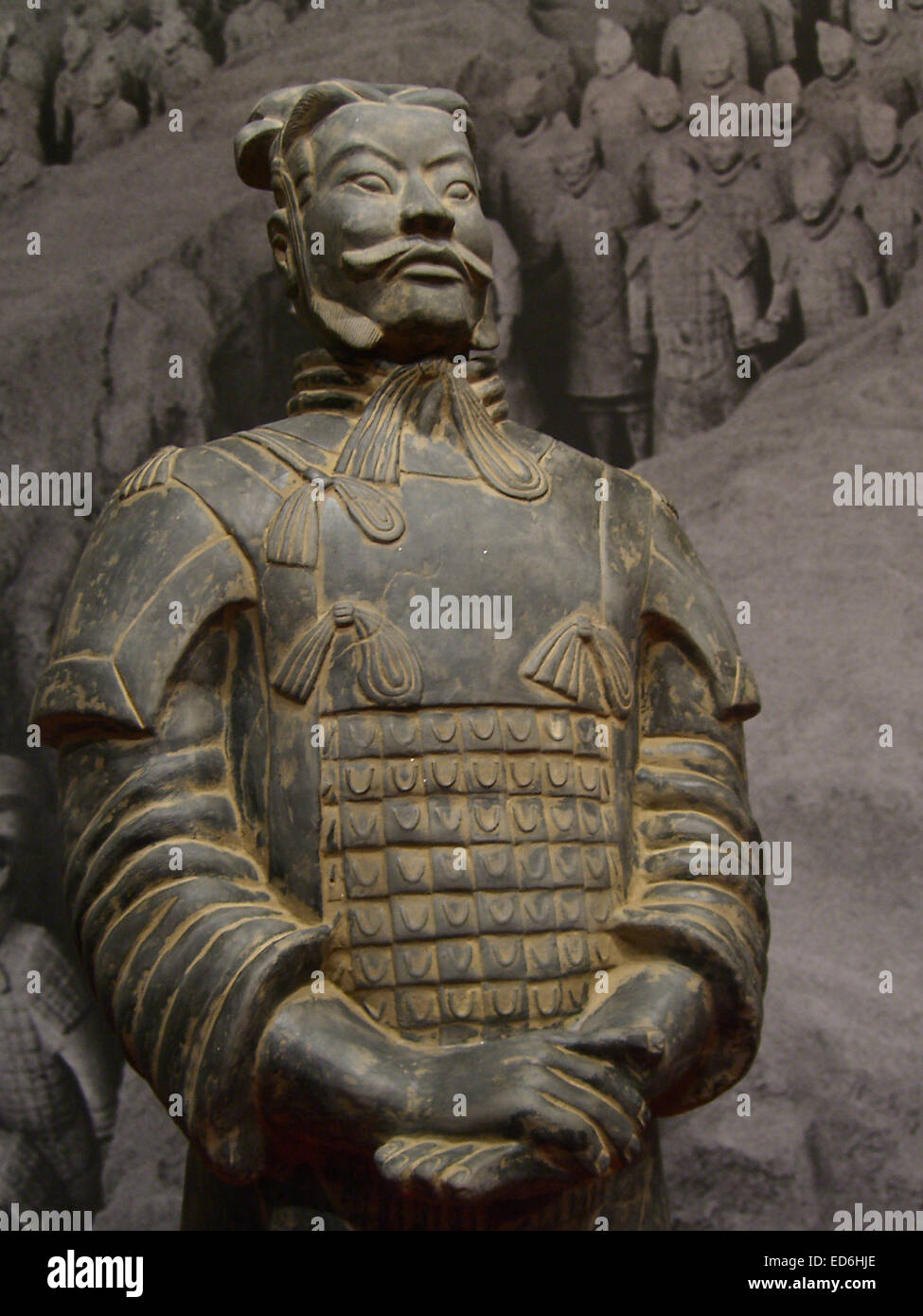 Guerriero di terracotta soldati dell esercito. X'ian. (Shanxi) P.R. della Cina Foto Stock