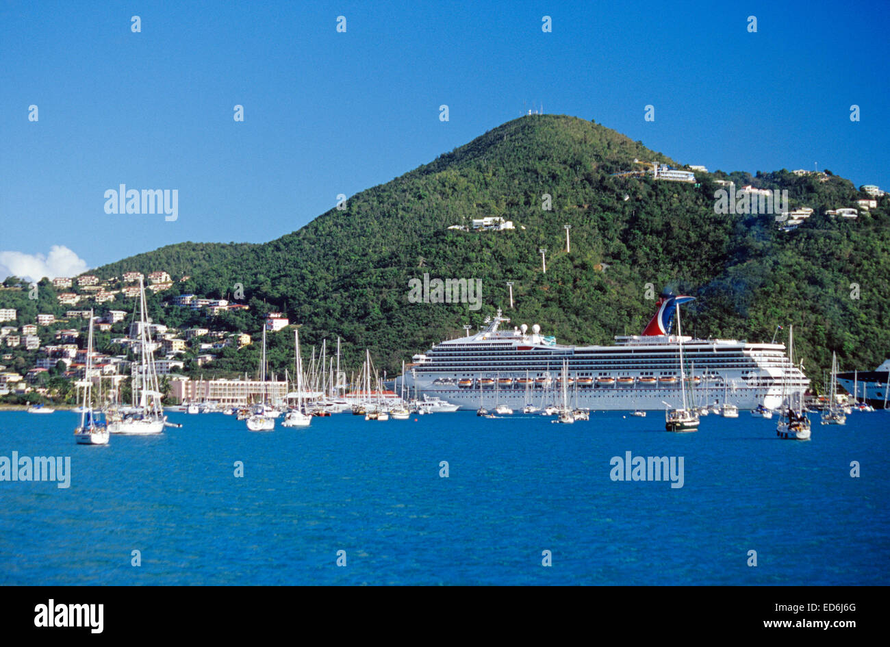 Il carnevale è la vittoria al dock in Charlotte Amalie, san Tommaso, U.S.V.I. Foto Stock