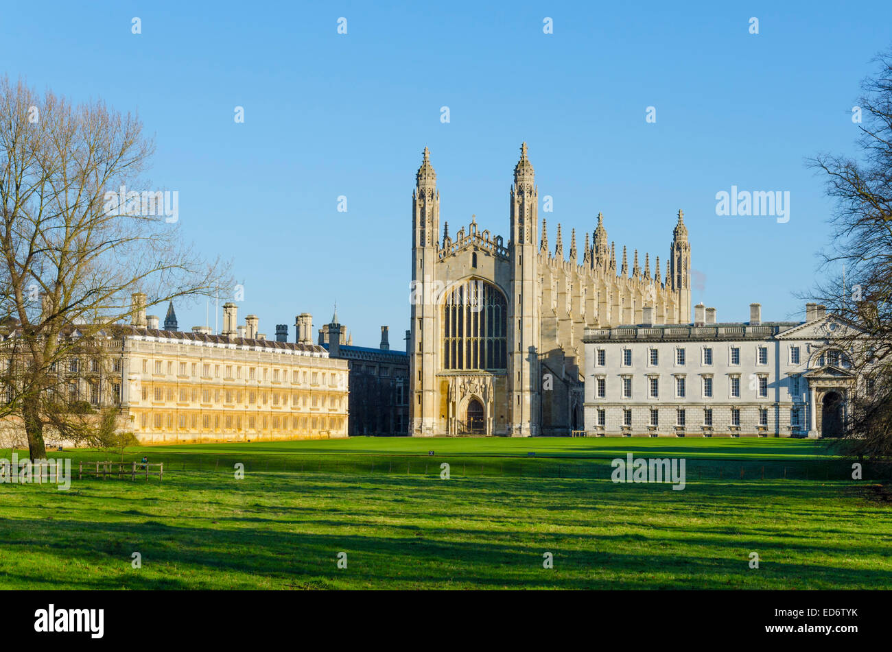 Cambridge, Regno Unito. 29 Dicembre 2014: King's College di Cambridge Foto Stock