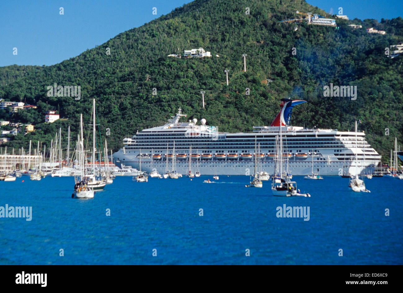 Il carnevale è la vittoria al dock in Charlotte Amalie, san Tommaso, U.S.V.I. Foto Stock