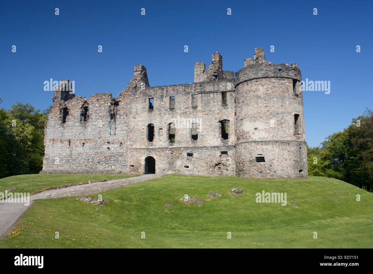 Regno Unito, Scozia, Grampian, vicino a Dufftown, Balvenie rovine del castello Foto Stock