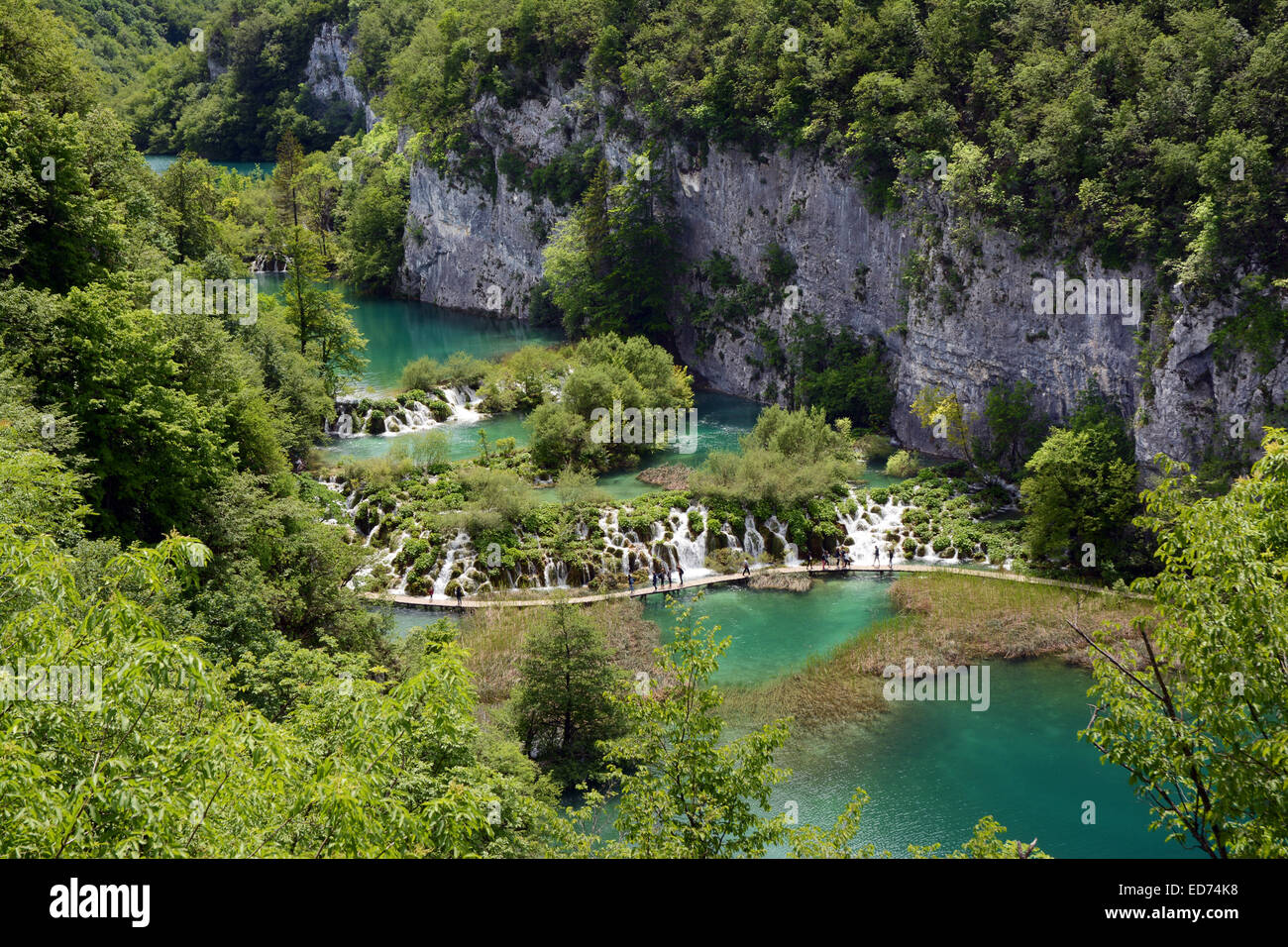 I laghi di Plitvice, Croazia Foto Stock