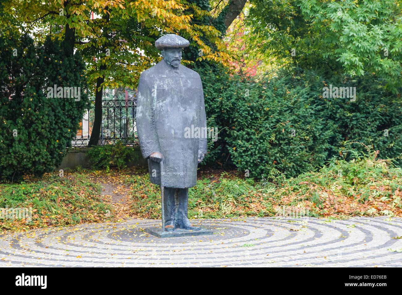 La scultura in bronzo di Ludwik Krzywicki al Tum collina di Plock Polonia Foto Stock