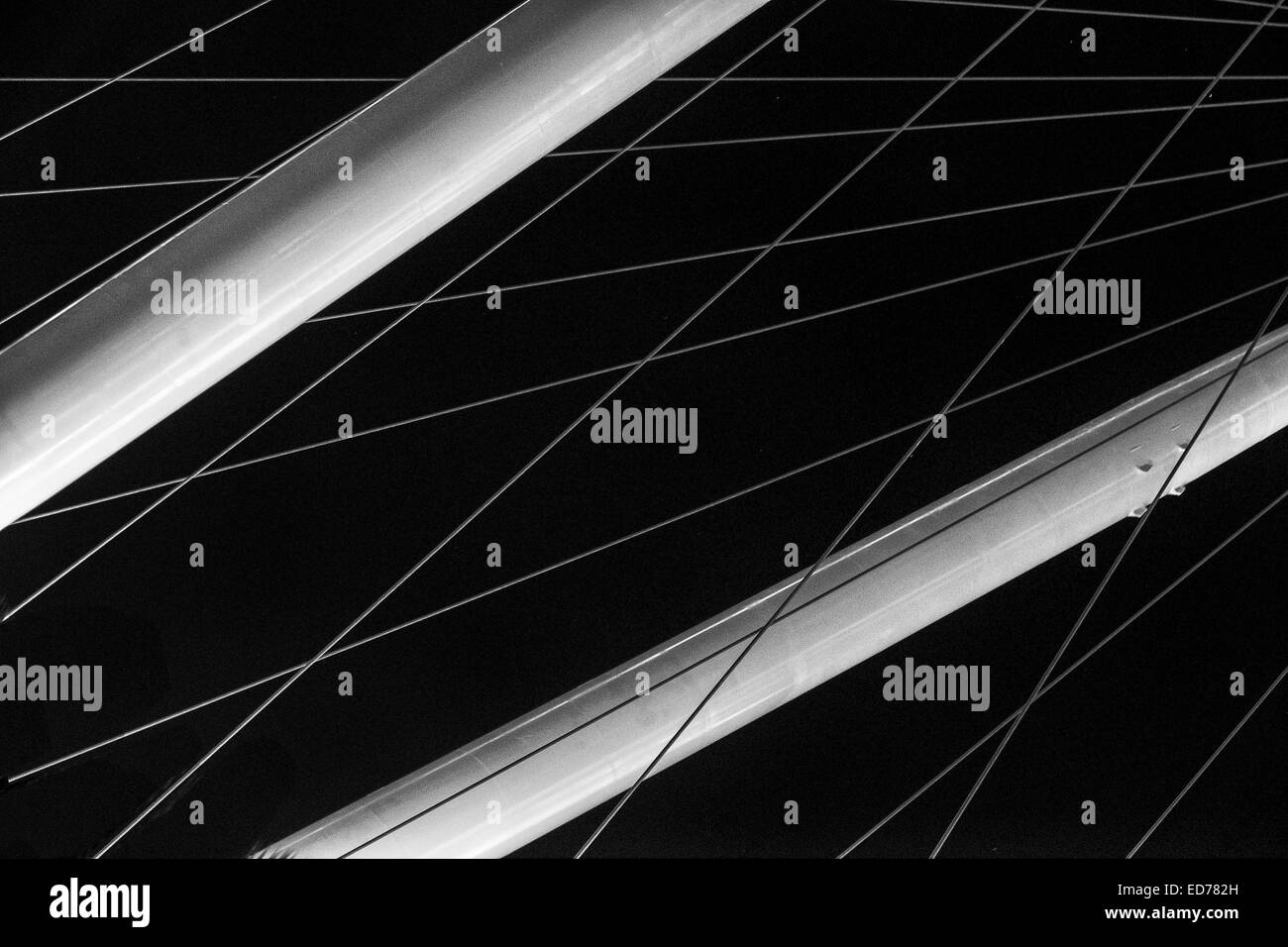 Un grafico web designer immagine di sfondo.tubi e cavi formato orizzontale di immagini monocromatiche. Foto Stock