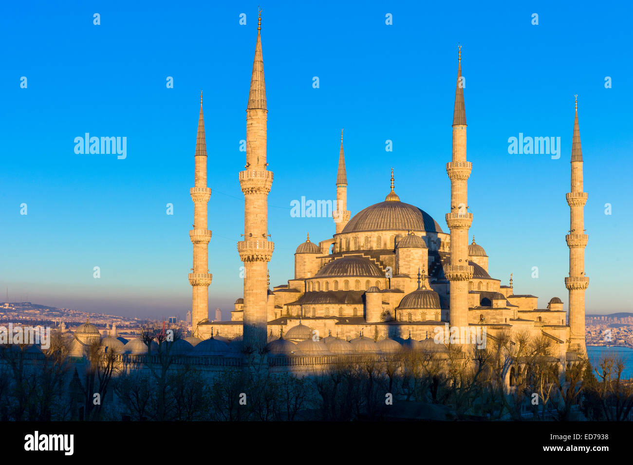 La Moschea Blu, Sultanahmet Camii o Sultan Ahmed moschea, a Istanbul, Repubblica di Turchia Foto Stock