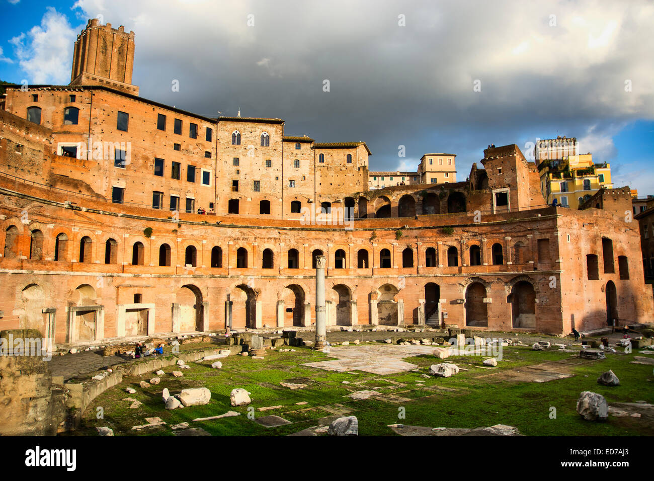 Mercati di Traiano a Roma, Italia Foto Stock
