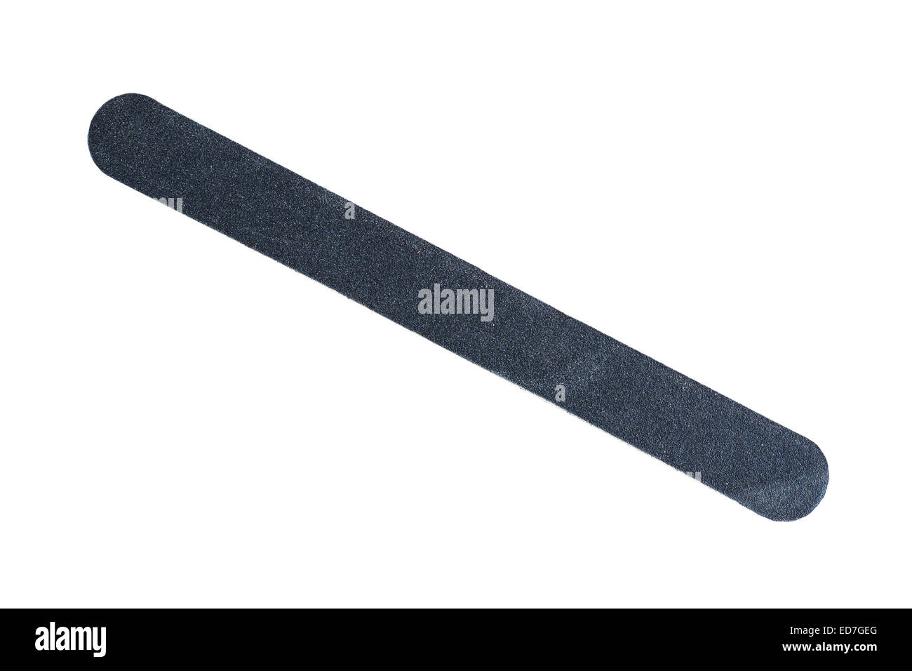 Un file per il deposito sulla pelle secca o chiodi su sfondo bianco Foto Stock