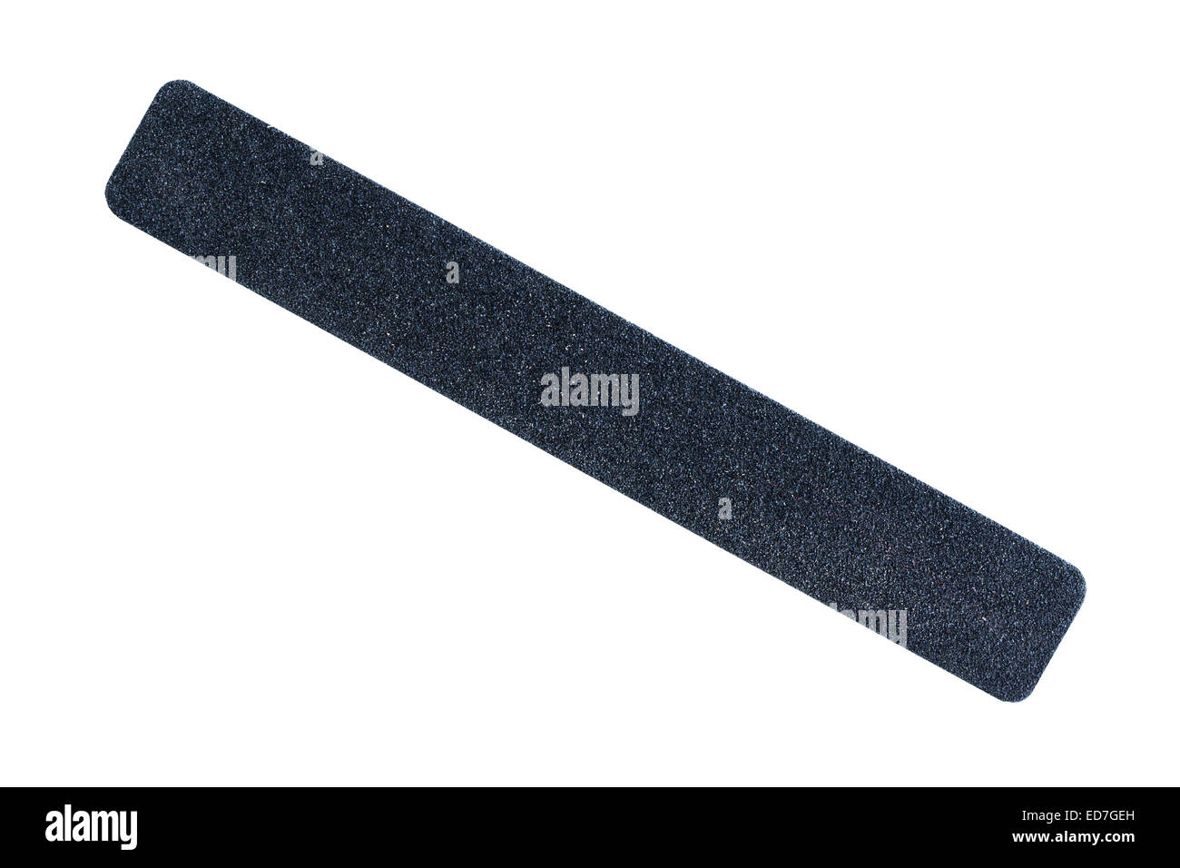 Un file per il deposito sulla pelle secca o chiodi su sfondo bianco Foto Stock