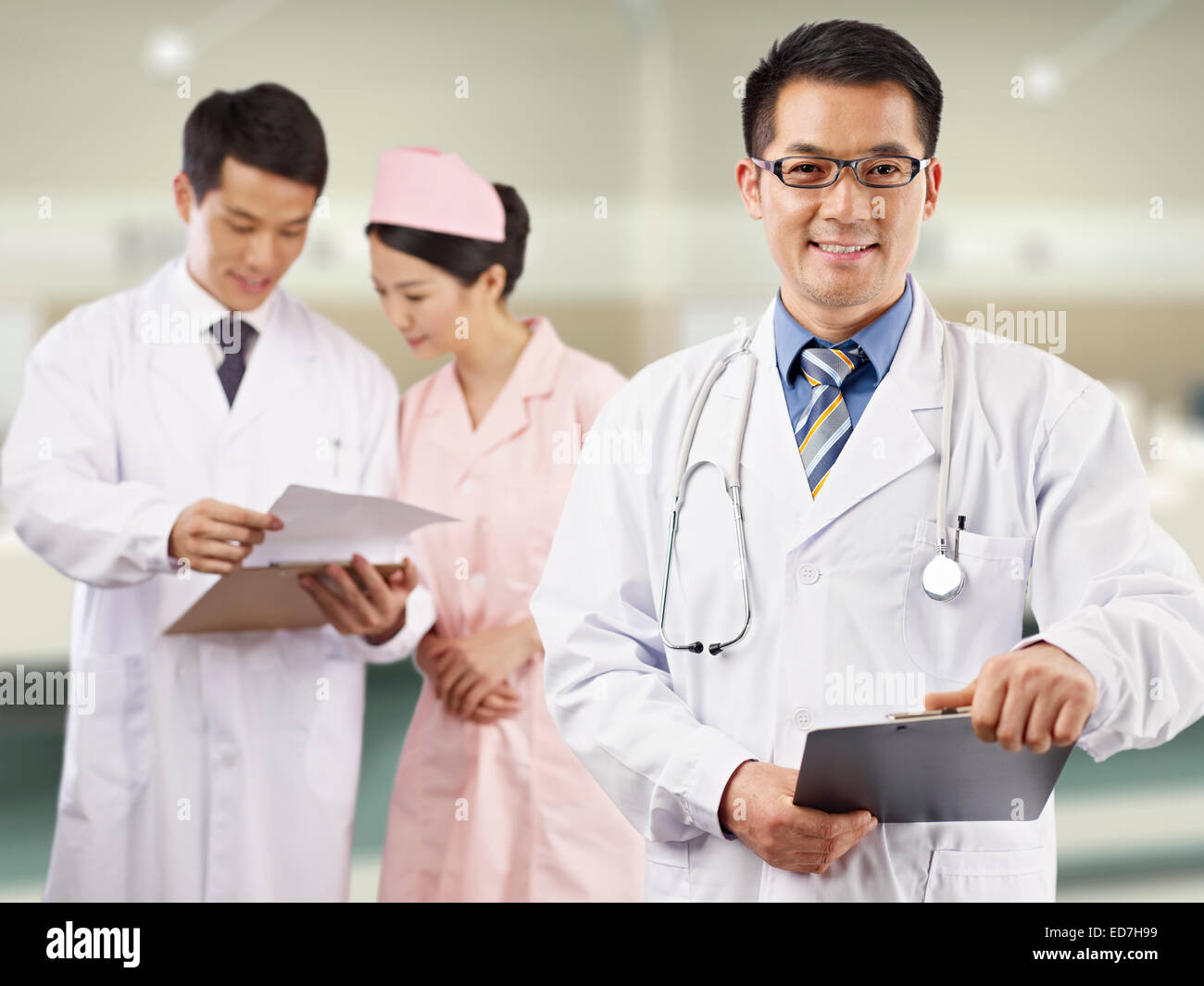 Asian team medico Foto Stock