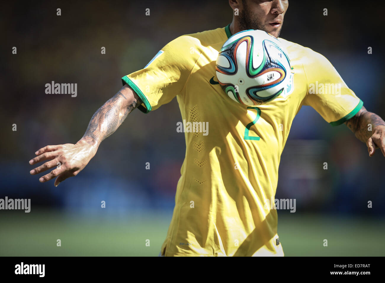 2014 FIFA World Cup - Round di 16, Brasile (3), v (2) Il Cile in sanzioni per rompere un 1-1 tie, tenutosi a Estádio Mineirão di Belo Horizonte dove: Belo Horizonte, Brasile quando: 28 Giu 2014 Foto Stock