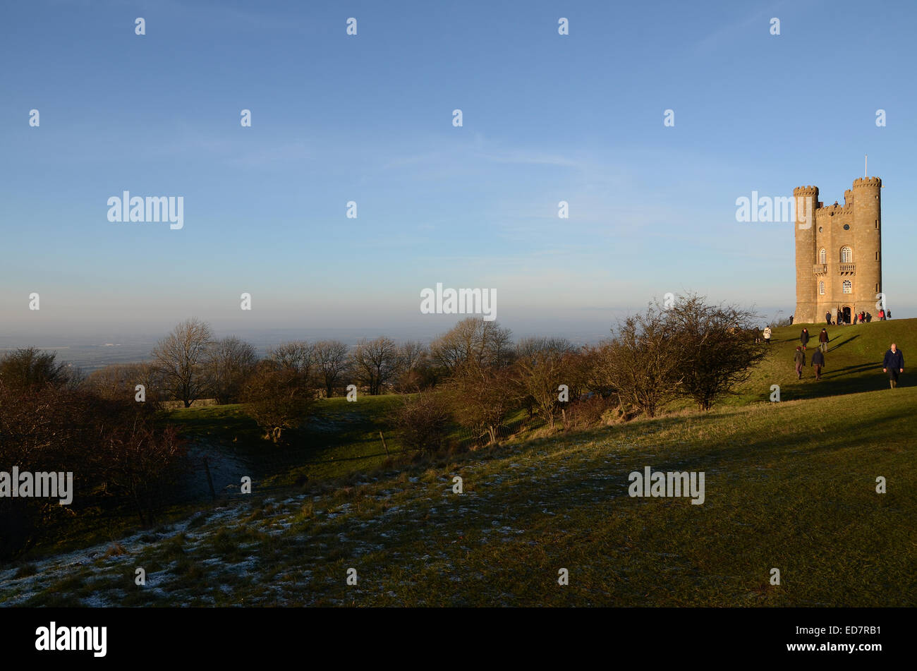 Torre di Broadway è una follia situato sulla collina di Broadway, Regno Unito nei pressi del villaggio di Broadway, nella contea inglese del Worcestershire. Cotswolds Foto Stock