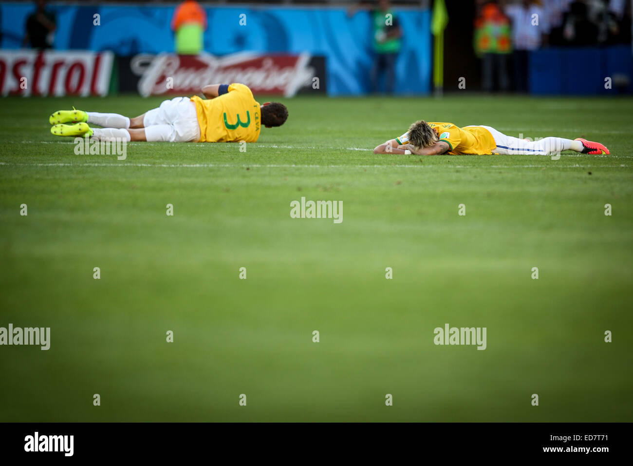 2014 FIFA World Cup - Round di 16, Brasile (3), v (2) Il Cile in sanzioni per rompere un 1-1 tie, tenutosi a Estádio Mineirão di Belo Horizonte dove: Belo Horizonte, Brasile quando: 28 Giu 2014 Foto Stock