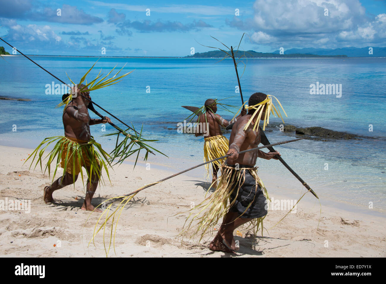 La Melanesia, Makira-Ulawa Provincia, Isole Salomone, isola di Owaraha o Owa Raha (precedentemente noto come Santa Ana). Foto Stock