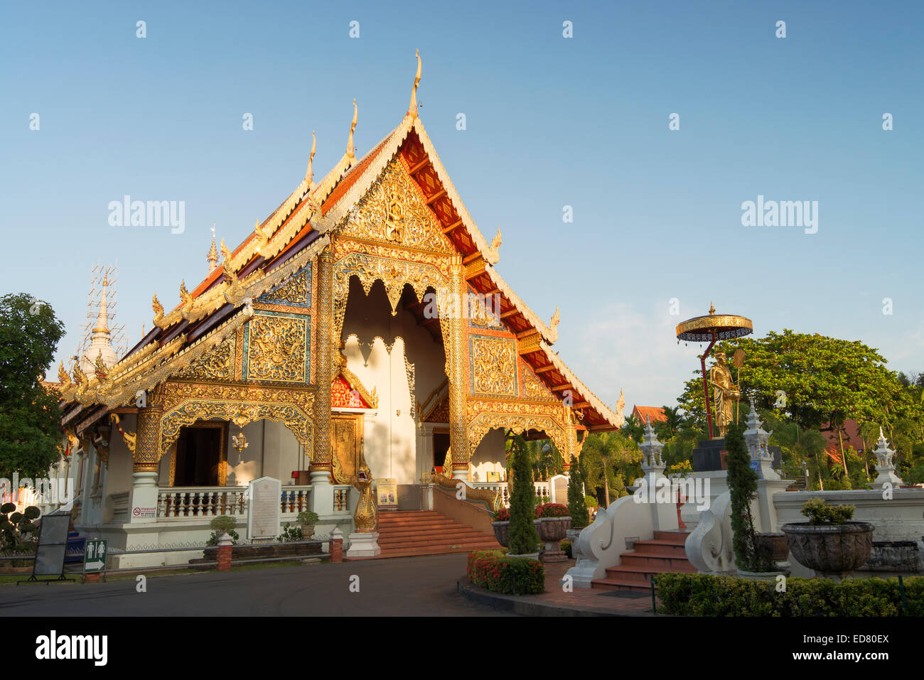 Wihan luang al Wat Phra Singh in Chiang Mai Thailandia Foto Stock