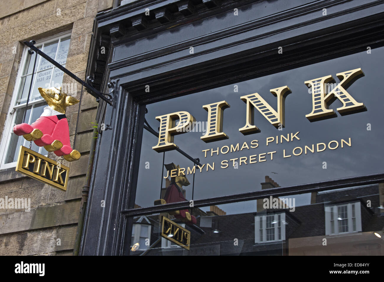 Thomas Pink store, Castle Street, Edimburgo, Scozia Foto Stock