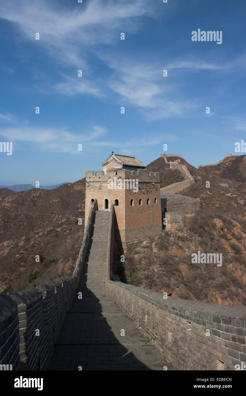 La Cina, la Grande Muraglia della Cina, Jinshanling, UNESCO World Heritage Site Foto Stock