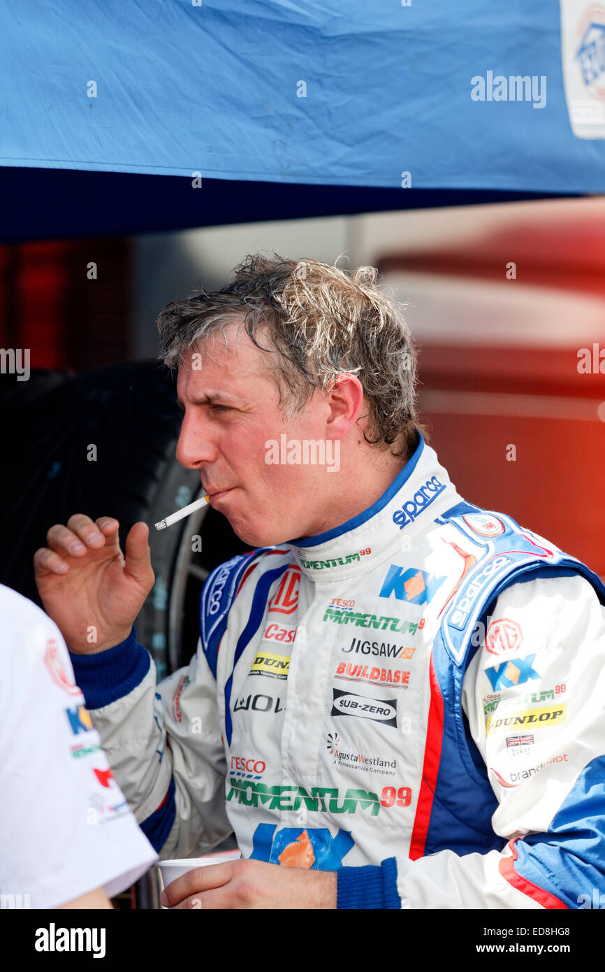 British racing driver di automobile di Jason Plato. Foto Stock