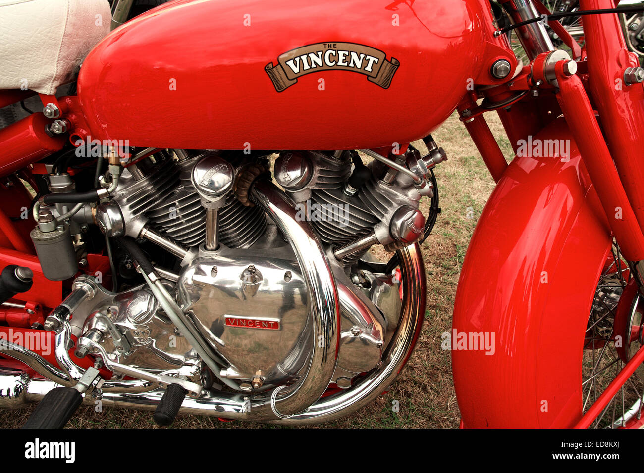 Un motociclo di Vincent Foto Stock