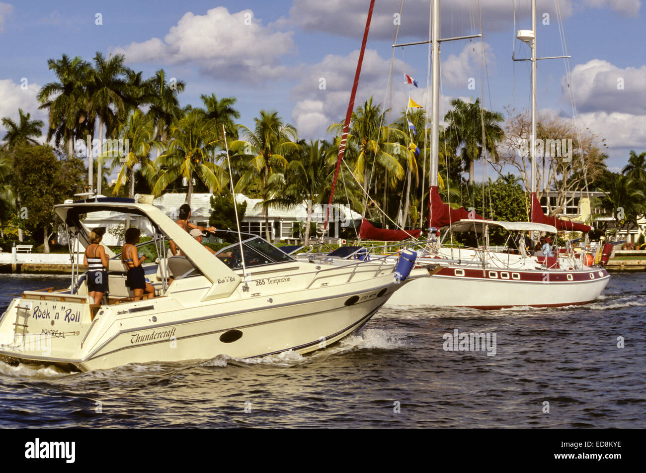 Ft. Lauderdale, Florida - Sabato Drive, per via navigabile interna. Foto Stock Ft. Lauderdale, Florida - Sabato Drive, per via navigabile interna. Foto Stock