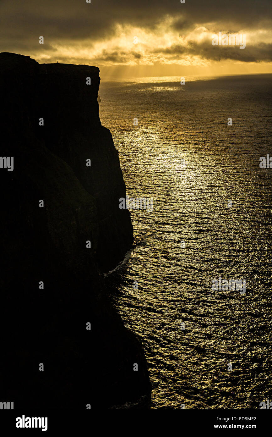 Scogliere di Moher, Co. Clare, costa ovest dell Irlanda Foto Stock